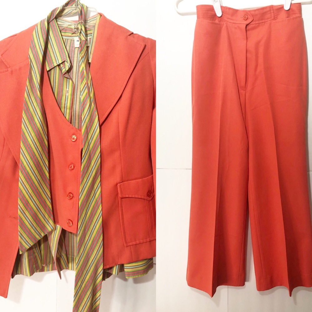 Auth Vintage Retro Disco 5 piece Suit Small Rare!!